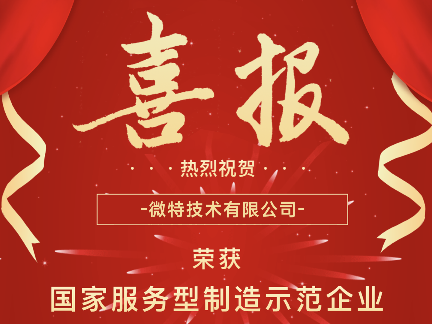 國家級榮譽(yù)！微特榮獲國家服務(wù)型制造示范企業(yè)